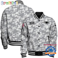 New England Patriots National Football League Arctic Camo Salute To Service Veterans Varsity Jacket