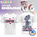 New England Patriots NFL 2026 Super Bowl LX All Over Print T Shirt