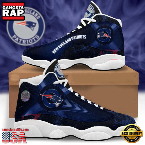 NFL New England Patriots New Design Air Jordan 13 Running Sneakers Shoes For Fans
