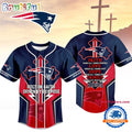New England Patriots NFL Blessed Beyond The Score Baseball Jersey
