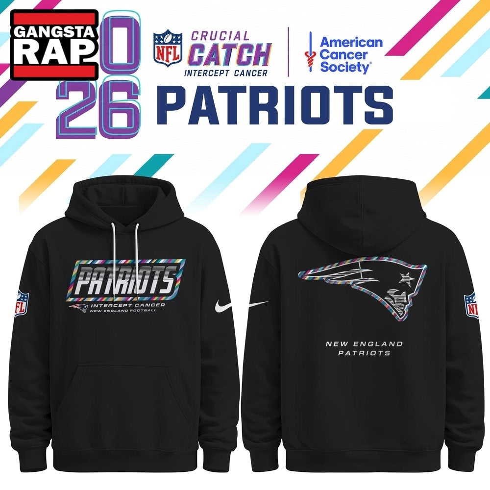 New England Patriots NFL Crucial Catch 2026 Limited Edition Black Hoodie Shirt, Football New Design Shirt