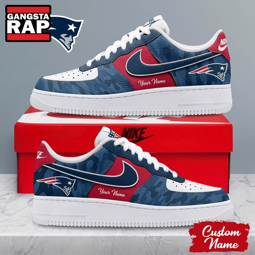 New England Patriots NFL End Zone Energy Custom Air Force 1 Shoes Sneaker