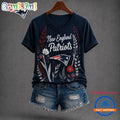New England Patriots NFL Floral Garden V Neck T Shirt