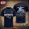 New England Patriots NFL Honoring 25 Years Remembering September 11 T Shirt, Football New Design Shirt