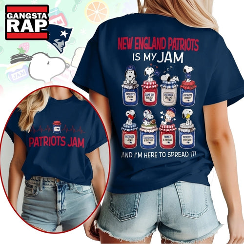 New England Patriots NFL Jam Snoopy Peanuts Football Fan 3D Shirt, Football New Design Shirt