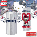 New England Patriots NFL Kitty Game Day Custom Baseball Jersey Shirt