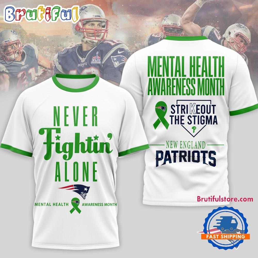 New England Patriots NFL Mental Health Awareness Month 3D T Shirt