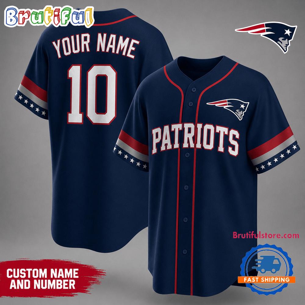 New England Patriots NFL Team Pride Baseball Jersey