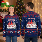 New England Patriots Three Christmas Gnomes Ugly Christmas Sweater