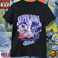 New England Patriots vs Seattle Seahawks Super Bowl 2026 Bay Area Helmet T-Shirt