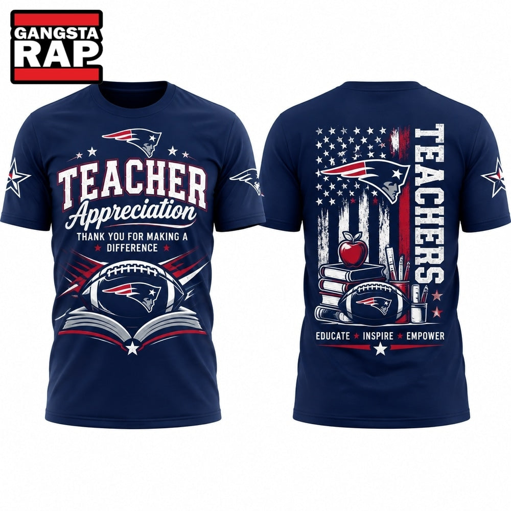 New England Patriots x Teacher Appreciation Night T Shirt
