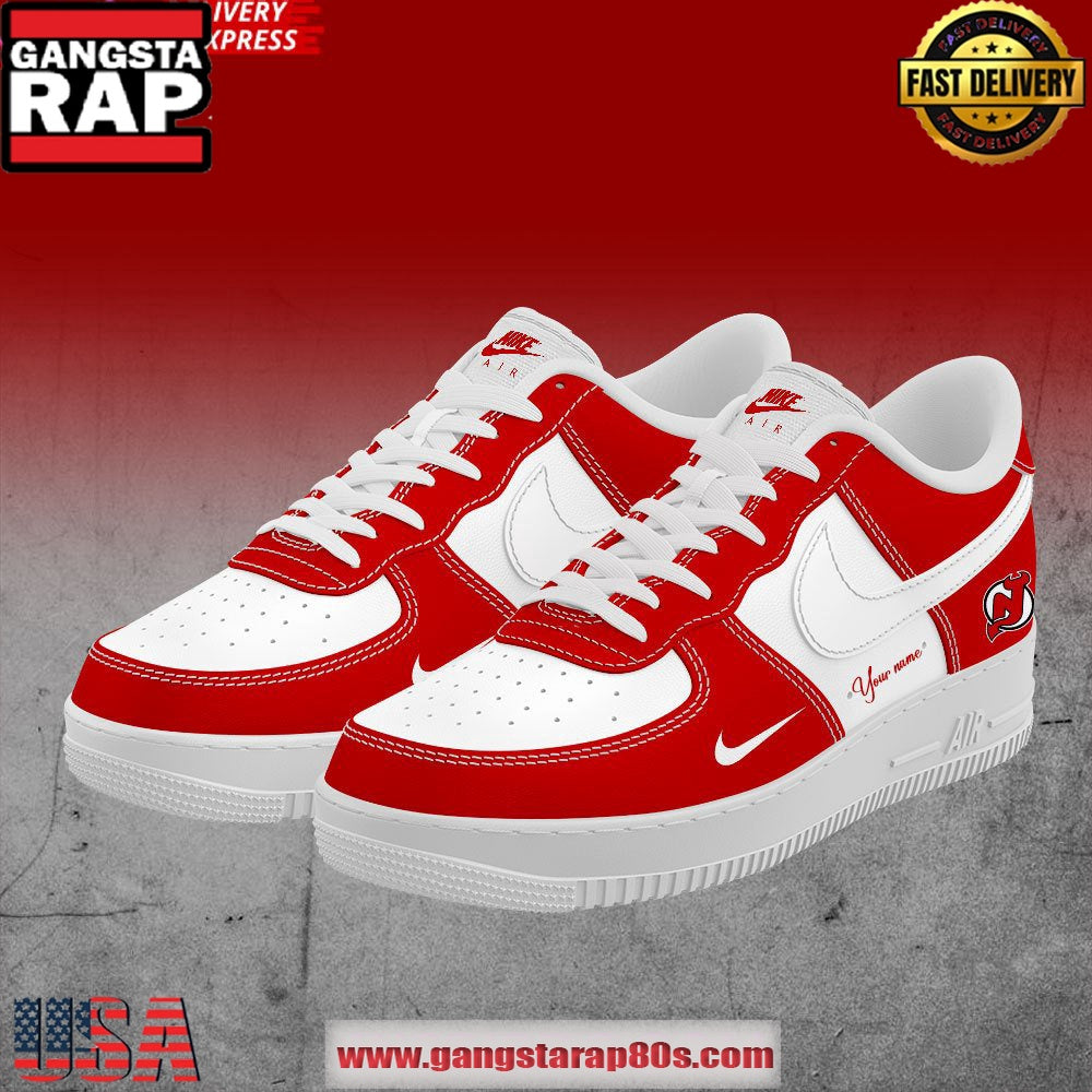 New Jersey Devils Hockey Custom Air Force 1 Running Sneakers
