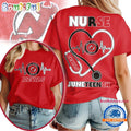 New Jersey Devils NHL Nurse Appreciation Juneteenth Unisex 3D Shirt