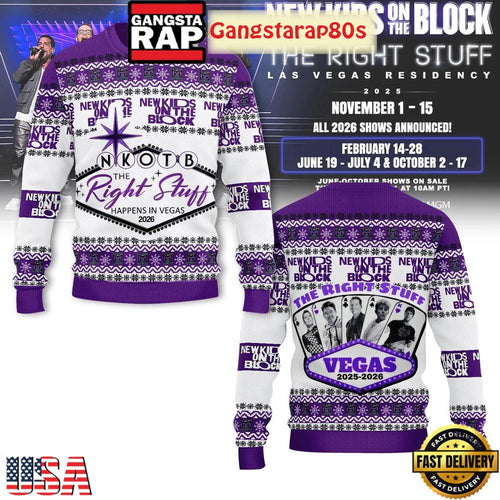 New Kids On The Block The Right Stuff 2025-26 Christmas Ugly Sweater