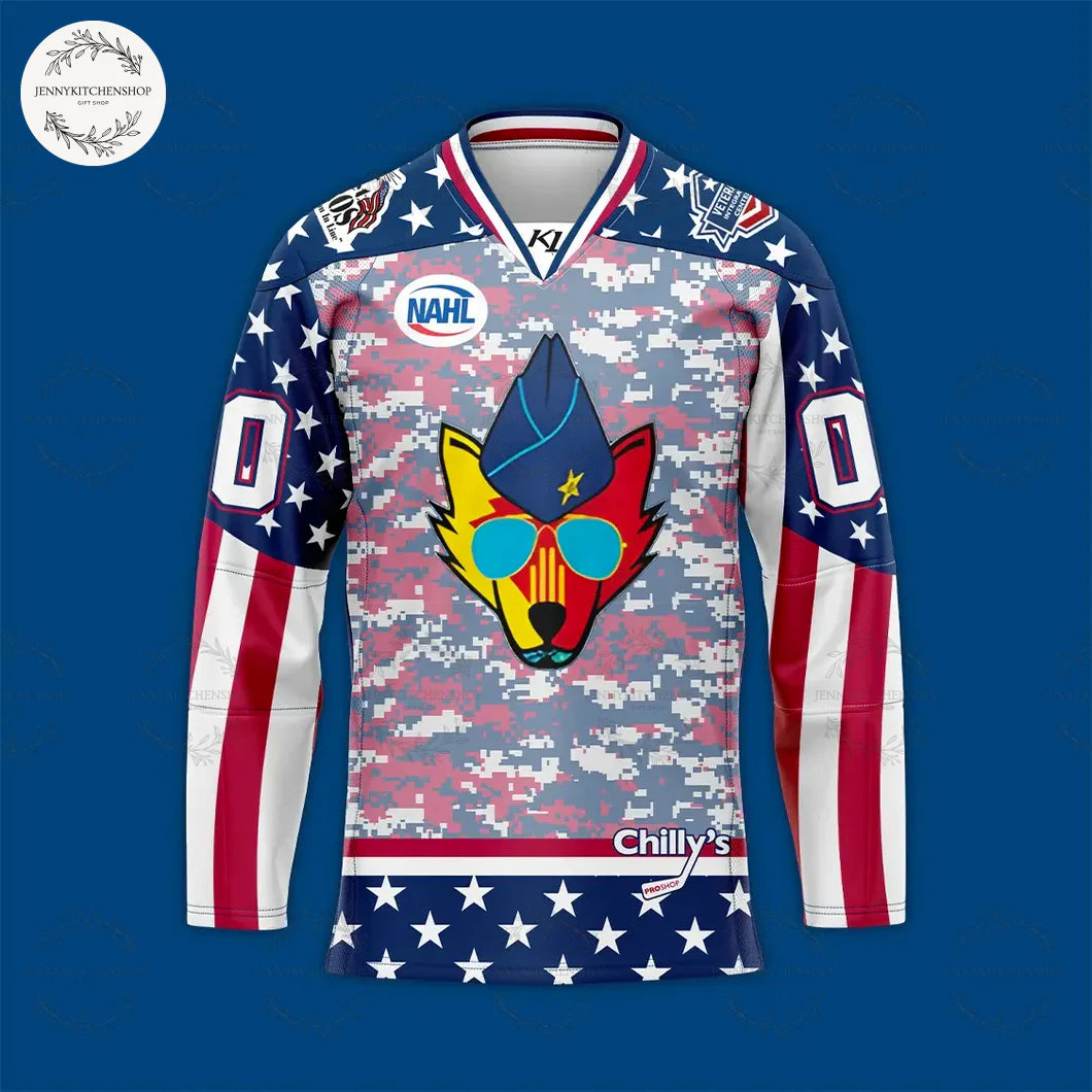 New Mexico Ice Wolves 2025 Veterans Appreciation Hockey Jersey