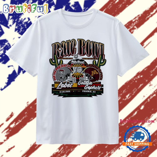New Mexico Lobos vs Minnesota Golden Gophers 2025 Rate Bowl matchup helmet T Shirt