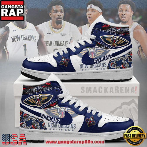 New Orleans Pelicans NBA Nike Air Jordan 1 Sneakers Shoes