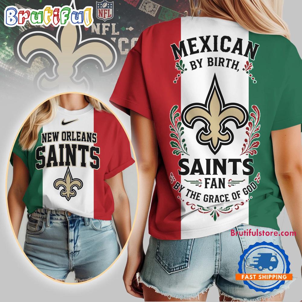 New Orleans Saints 2026 NFL Mexican By Birth Unisex 3D Shirt