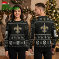 New Orleans Saints Fleur De Lis Reindeer Pattern Ugly Christmas Sweater