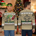 New Orleans Saints Grinch Hand Holding Football Ugly Christmas Sweater