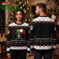 New Orleans Saints Grinch Hands Fleur De Lis Ugly Christmas Sweater