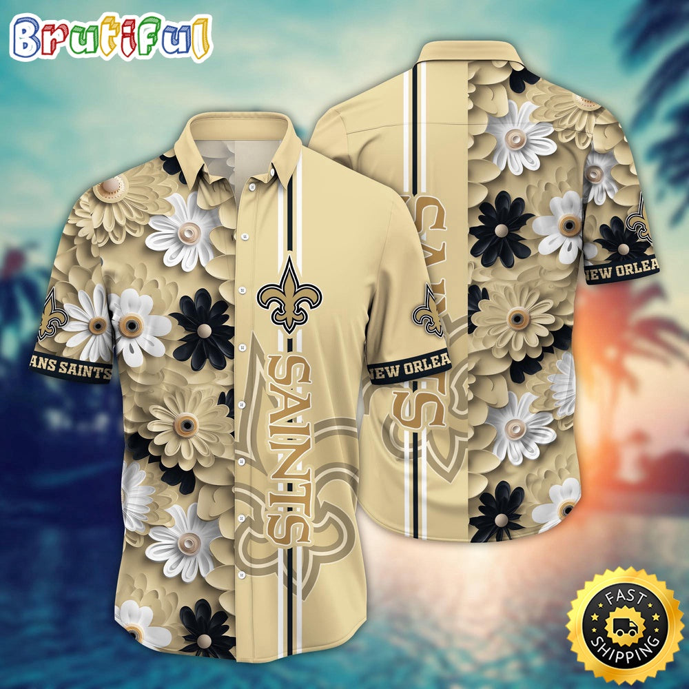 New Orleans Saints Hawaii Shirt Flower Sporty And Stylish