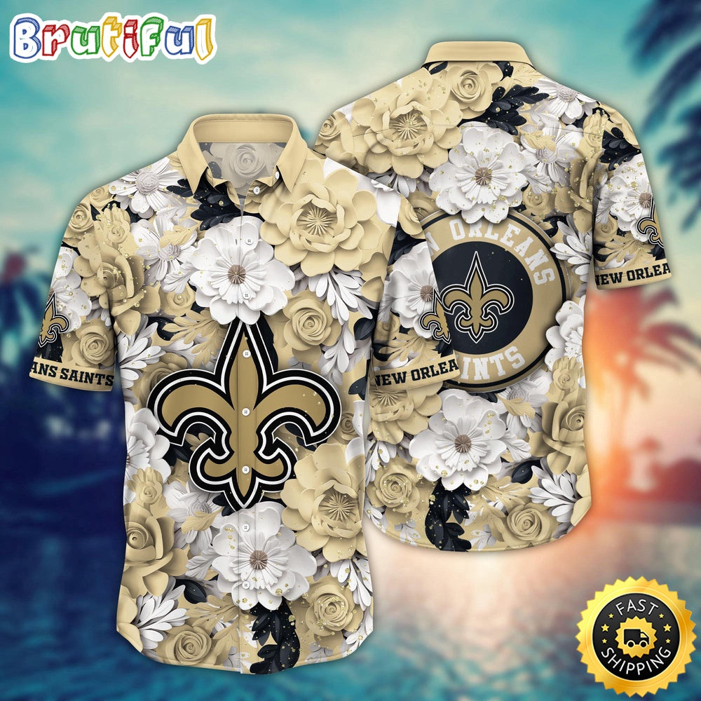 New Orleans Saints Hawaii Shirt Flower Summer Vibes