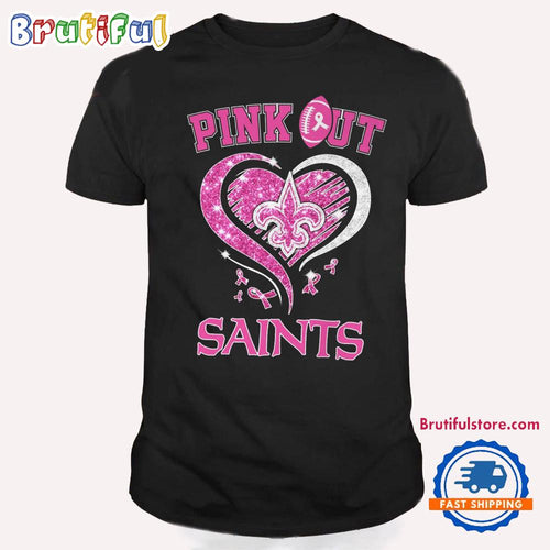 New Orleans Saints NFL 2024 Breast Cancer Pink Out T Shirt