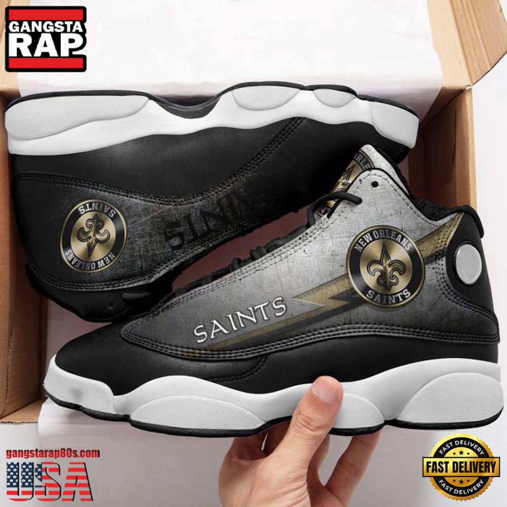NFL New Orleans Saints New Design Air Jordan 13 Running Sneakers Shoes