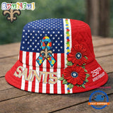 New Orleans Saints NFL Autism America 250th Anniversary Bucket Hat