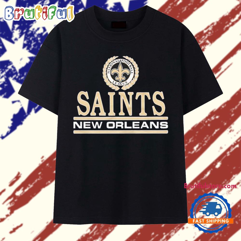 New Orleans Saints NFL Crest Apparel logo T Shirt