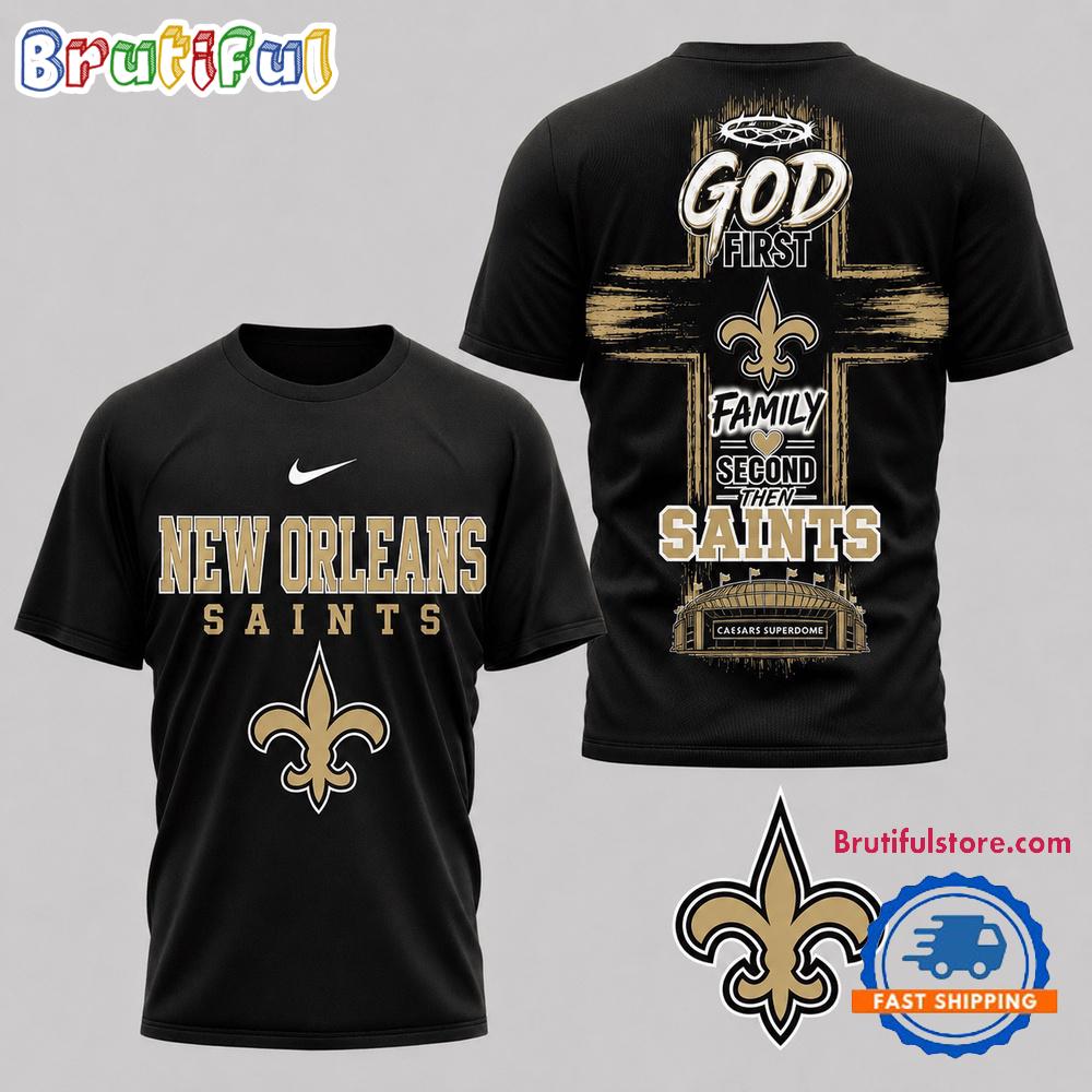 New Orleans Saints NFL Faith Family Team Pride 3D T Shirt