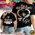 New Orleans Saints NFL Jeep Girl Women’s Black 3D Shirt