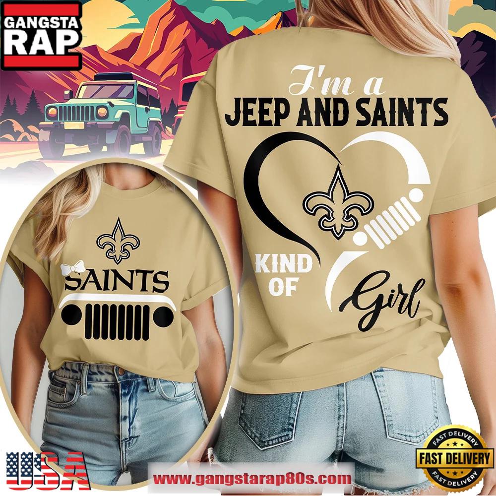 New Orleans Saints NFL Jeep Girl Women’s T-Shirt