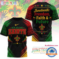 New Orleans Saints NFL Juneteeth Freedom Faith & Future 2026 Limited 3D Shirt