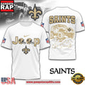 New Orleans Saints NFL Premium NFL Jeep Unisex T-Shirt