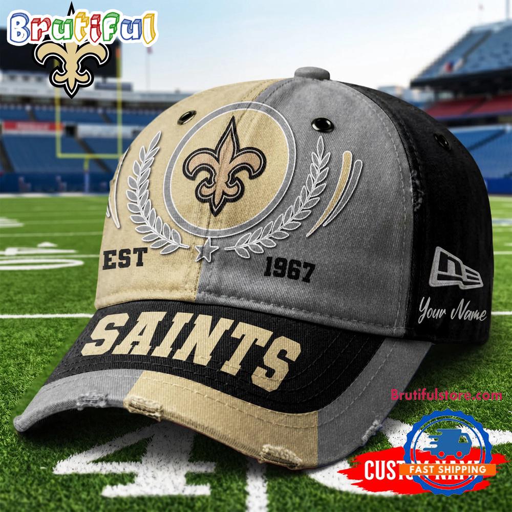 New Orleans Saints NFL Split Color New Era Classic Cap