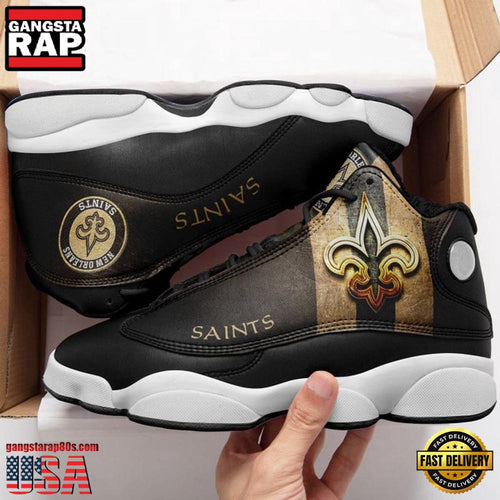 NFL New Orleans Saints Sport New Design Air Jordan 13 Running Sneakers Shoes