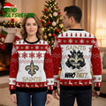 New Orleans Saints Who Dat Fleur De Lis Ugly Christmas Sweater