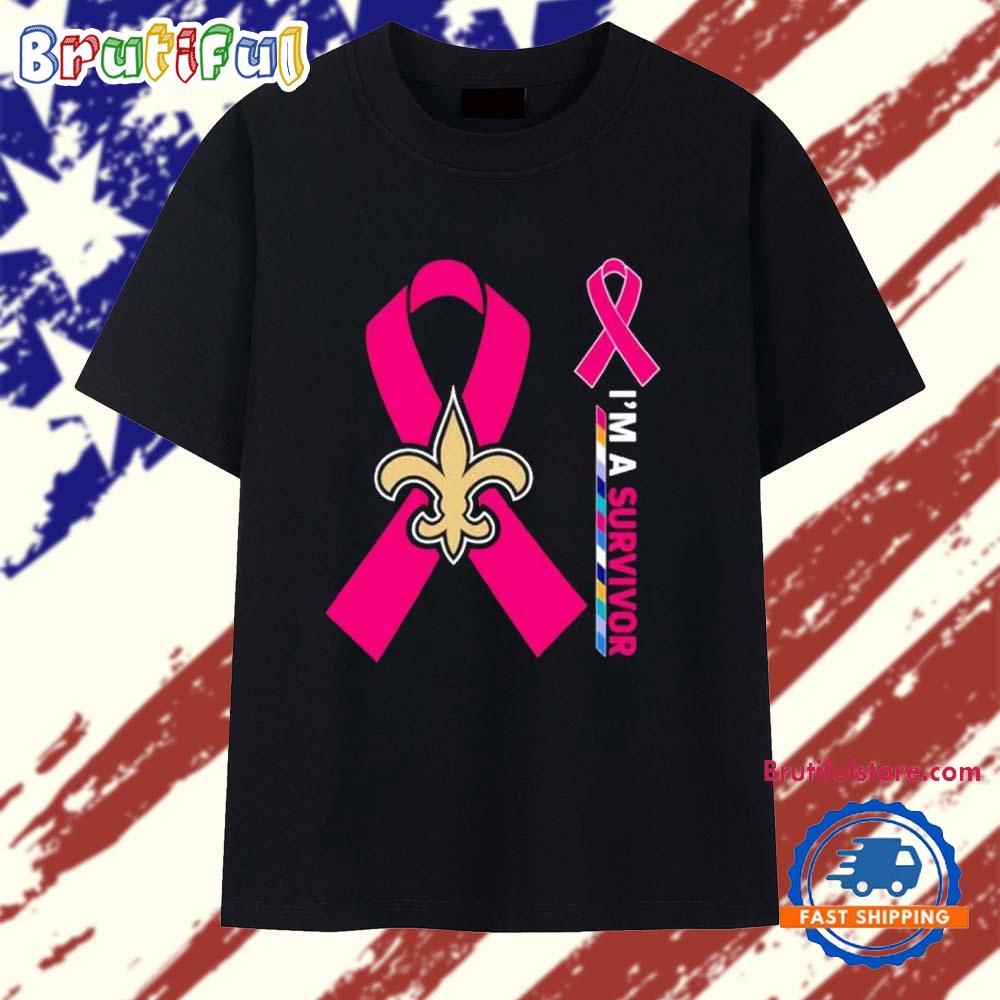 New Orleans Saints x Cancer Awareness I’m a survivor T Shirt