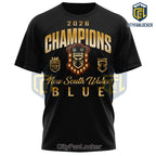 New South Wales Blues 2026 Champions Roster Black Shirt