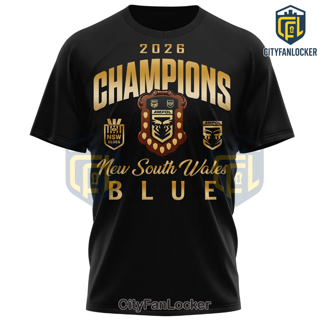 New South Wales Blues 2026 Champions Roster Black Shirt