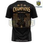 New South Wales Blues 2026 Champions Roster Black Shirt