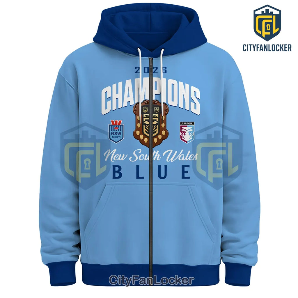 New South Wales Blues 2026 Season Champions Zip Hoodie