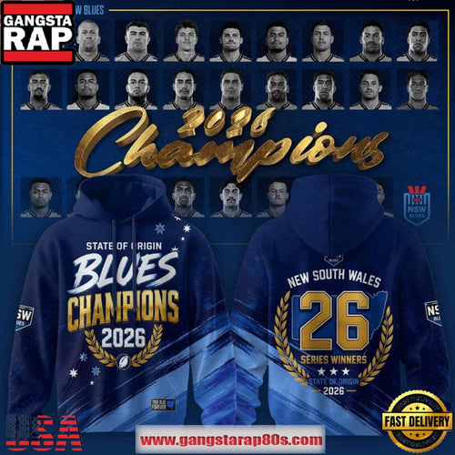 New South Wales Blues State of Origin 2026 Champions Hoodie