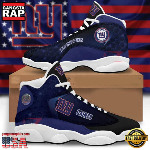 NFL New York Gaints New Design Air Jordan 13 Running Sneakers Shoes