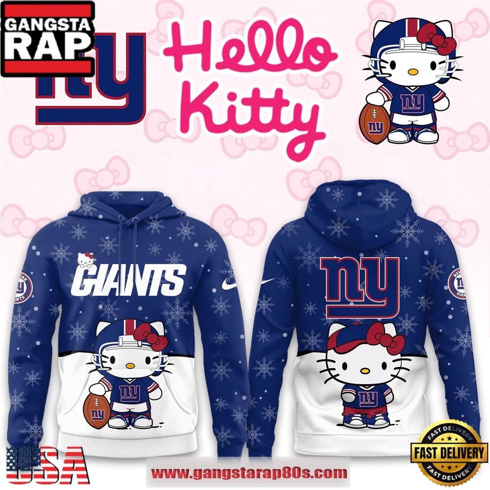 Hello Kitty x NFL New York Giants 2025 Football Christmas Hoodie Shirt