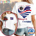 New York Giants 2026 NFL My Heart Belongs To A Firefighter Unisex T Shirt
