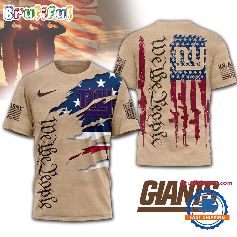 New York Giants 2026 NFL Veteran We The People 3D Shirt