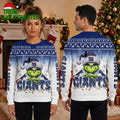 New York Giants Grinch Santa Hat Ugly Christmas Sweater